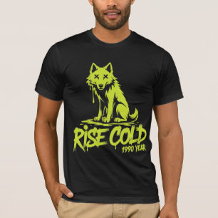 T-shirt Monte Cold 1990 Loup Streetwear Néon Toxique Grung