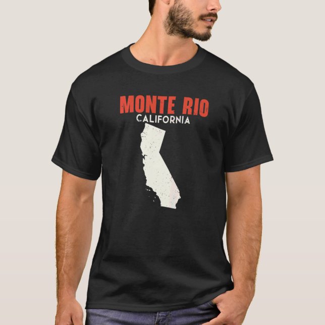 T-shirt Monte Rio California USA State America Travel Cali (Devant)