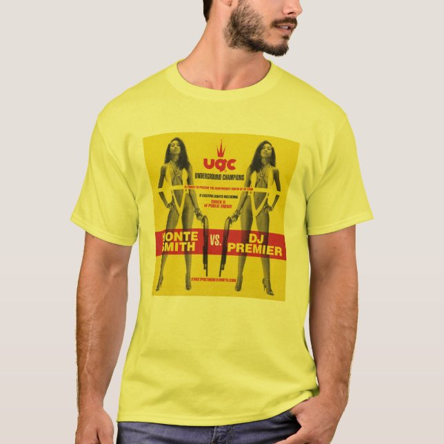 T-shirt Monte Smith contre la chemise jaune de DJ Premier (Devant)