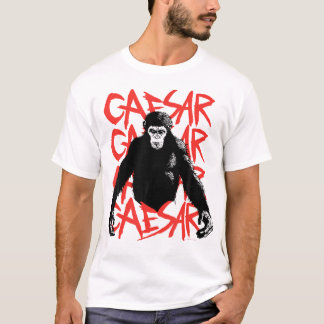 T-shirt Montée De La Planète Des Apes César En Whi Noir