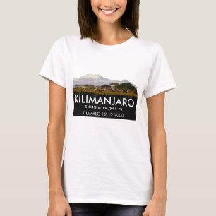 T-shirt Montée personnalisée du Kilimandjaro Montée commém