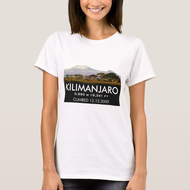 T-shirt Montée personnalisée du Kilimandjaro Montée commém (Devant)