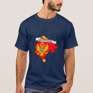 T-shirt Montenegro flag map