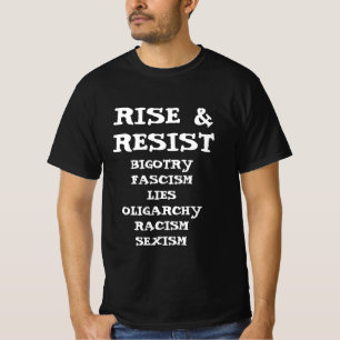 T-shirt Monter et résister   Anti Donald Trump