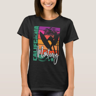 T-shirt Monterey California Retro Sunset Beach Surfer Souv