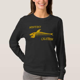 T-shirt Monterey California Shark Skeleton Amber Print