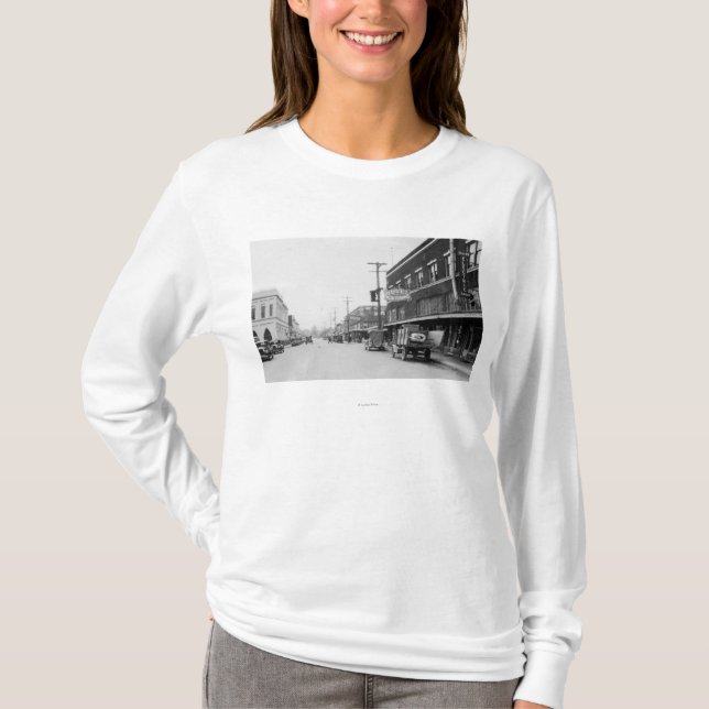 T-shirt Montesano, photographie de vue de ville de rue (Devant)