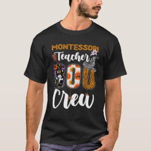 T-shirt Montessori Enseignant Boo Crew Ghost Funny Hallowe