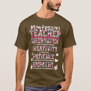 T-shirt Montessori Observation de l'enseignant Créativité 
