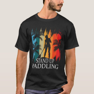 T-shirt Montez la planche SUP de pagaie debout pagayage