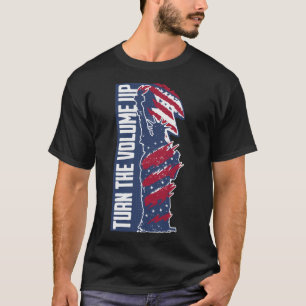 T-shirt Montez Le Volume Amoureux De Newyork Patriote US