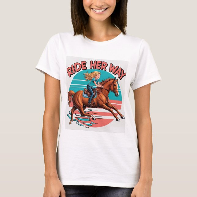 T-shirt Montez sur son chemin Sunset Gallop (Devant)