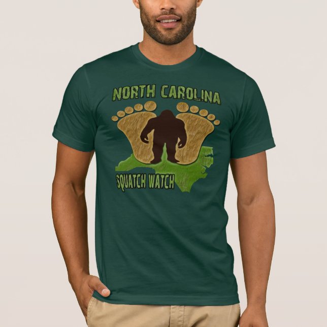 T-shirt Montre de la Caroline du Nord Squatch (Devant)
