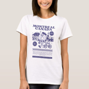 T-shirt Montréal Canada Sac à bagels rétro