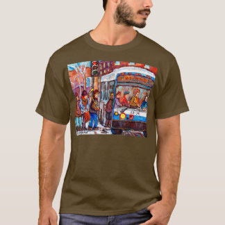 T-SHIRT MONTRÉAL HIVER SCÈNE ARTISTIQUE CANADIENNE SCÈNES 