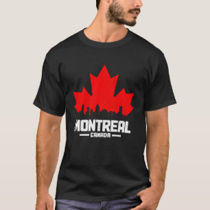 T-shirt Montréal Québec Canada Feuille d'érable Drapeau ca