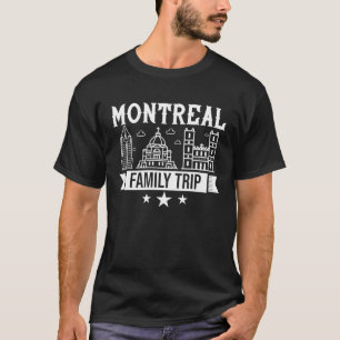 T-shirt Montréal Québec Canada Voyage Skyline Plan Trave