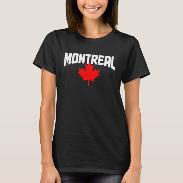 T-shirt Montreal Quebec Maple Leaf Canada Canadian Flag Pr (Devant)