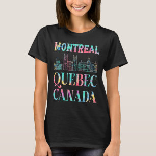 T-shirt Montréal Québec Ville Carte Skyline Tie Dye
