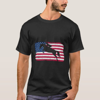 T-shirt Montrer Jumping Horse Anglais équitation Américain