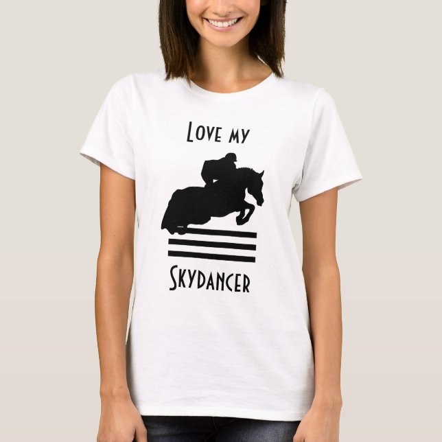 T-shirt Montrer la silhouette du cavalier pour les amateur (Devant)