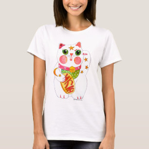 T-shirt Montrer le chat du doigt Maneki Neko