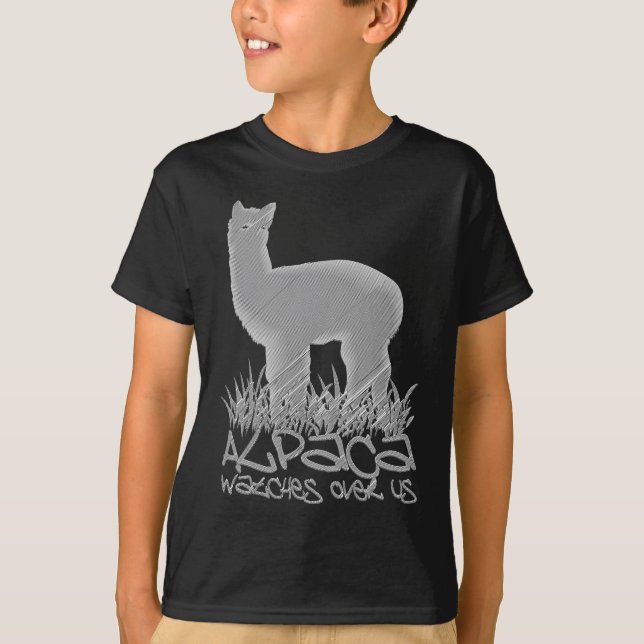 T-shirt Montres d'alpaga au-dessus de nous (Devant)