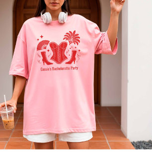 T-shirt Montreuse de Las Vegas Rouge Demoiselle d'Honneur