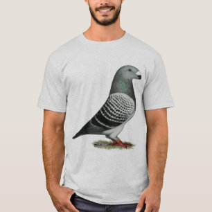 T-shirt Montrez à coureur le pigeon bleu de contrôleur
