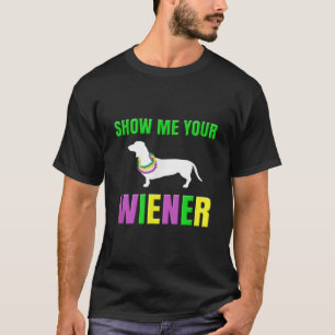 T-shirt Montrez-Moi Votre Vierge Mardi Gras Chien