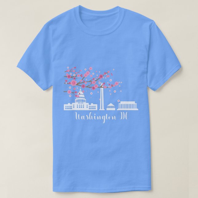 T-shirt Monument commémoratif de Washington DC Cherry Blos (Design devant)