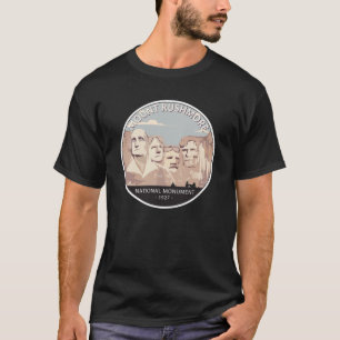 T-shirt Monument national du Mont Rushmore Cercle rétro