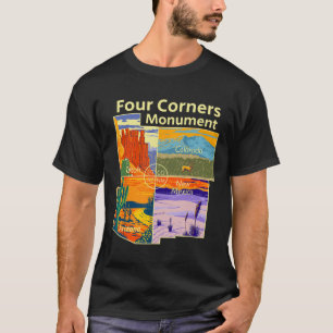 T-shirt Monument vintage de Four Corners avec le parc nati