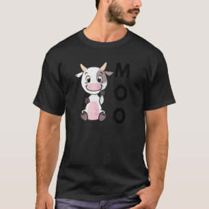 T-shirt Moo Bébé Vache Pays Vie Agricole Ferme Animal
