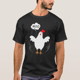 T-shirt MOO CowChicken Chicken dit le son de Moo Cow 'MO