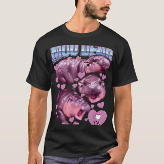 T-SHIRT MOO-DENG LE CÉLÈBRE BÉBÉ PIGMY HIPPO MOODENG