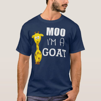 T-shirt Moo I m A Chèvre Drôle Cartoon Giraffe Graphisme I