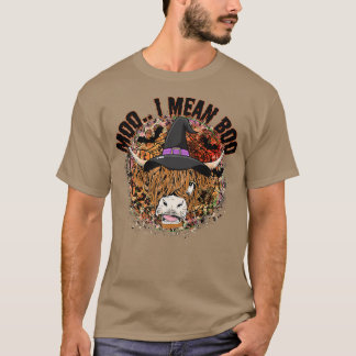 T-shirt Moo Je Vais Dire Boo Vache Sorcière Casquette Pays