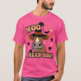 T-shirt Moo Je veux dire bol mignon vache d'Halloween oues