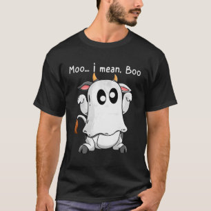 T-shirt Moo Je Veux Dire Boom Ghost Cow Ghost Cow Hallowee