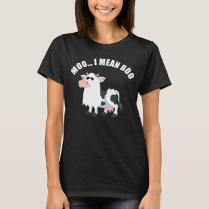 T-shirt Moo Je veux dire bow cow halloween