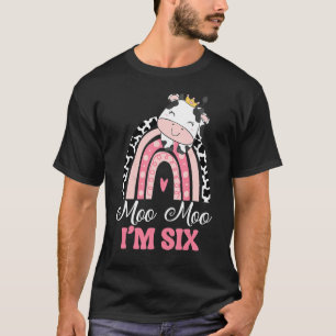 T-shirt Moo Moo Im Six Birthday Girl Outfit 6e Anniversair
