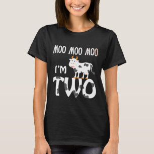 T-shirt Moo Moo J'ai Deux Ans 2ème Deuxième Anniversaire V