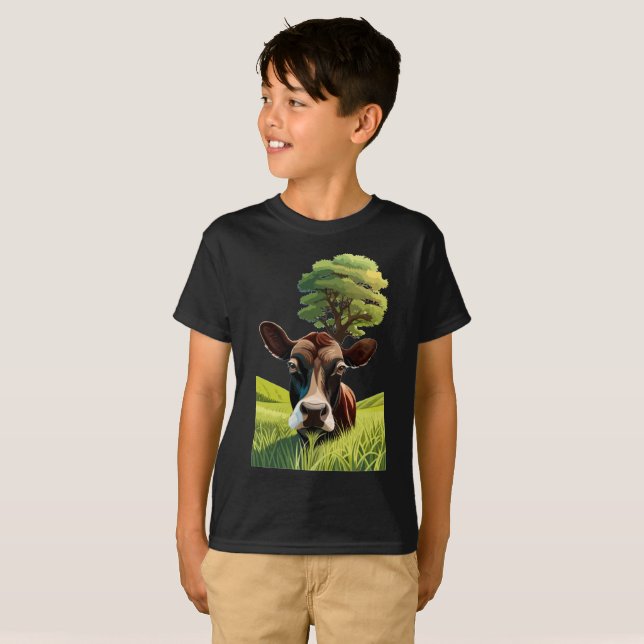 T-shirt Moo-ning pour un massage (Devant entier)