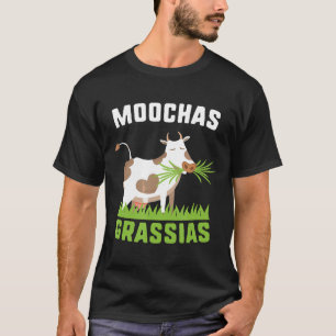 T-shirt Moochas Grassias Moo Chas Grass Ias Vache