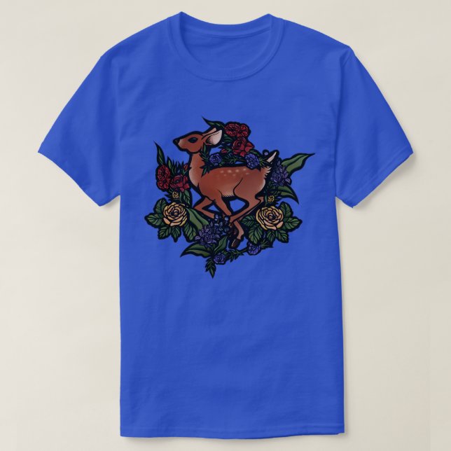 T-shirt Moody Autumn Deer (Design devant)