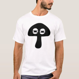 T-shirt Moody Mushroom Face Silhouette Pas drôle