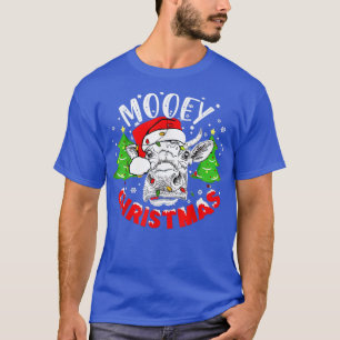 T-shirt Mooey Christmas Fun Heifer Santa Xmas Light Cow