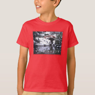 T-shirt Moon Bridge & Pond en hiver   Seattle, Washington