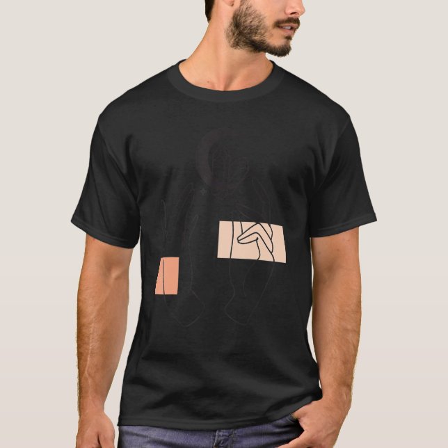 T-shirt Moon Crystal Power Healing Hands (Devant)